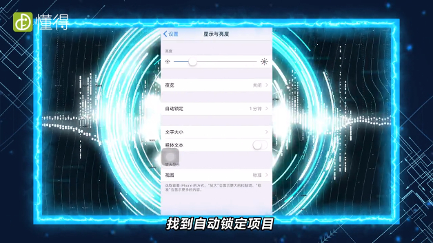 蘋果手機自動鎖屏怎么設置-進入找到自動鎖定項目